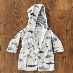 Carter’s baby shark hooded robe / pool cover up, size 0-9 months